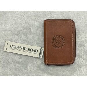Country Road Key Case Wallet One Size Brown Leather Zip Australia